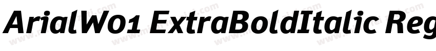 ArialW01 ExtraBoldItalic Regular字体转换